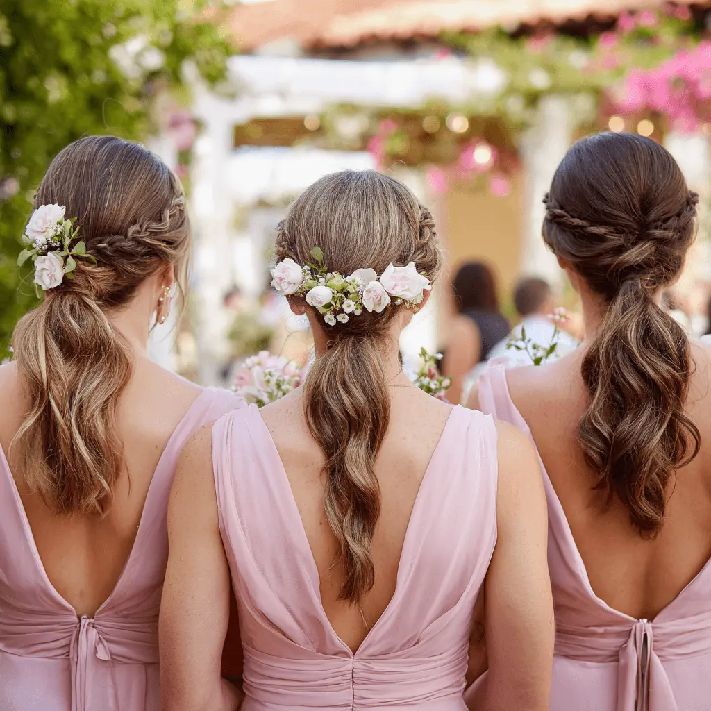 elegancka-stylizacja-ponytail-dla-swiadkowej-i-druhen