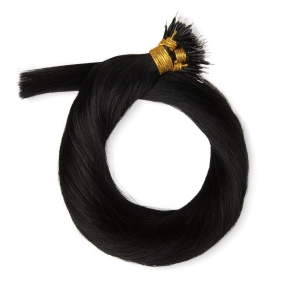 Włosy naturalne doczepiane na nano ringi 50cm 1g 20 sztuk  - kolor #1