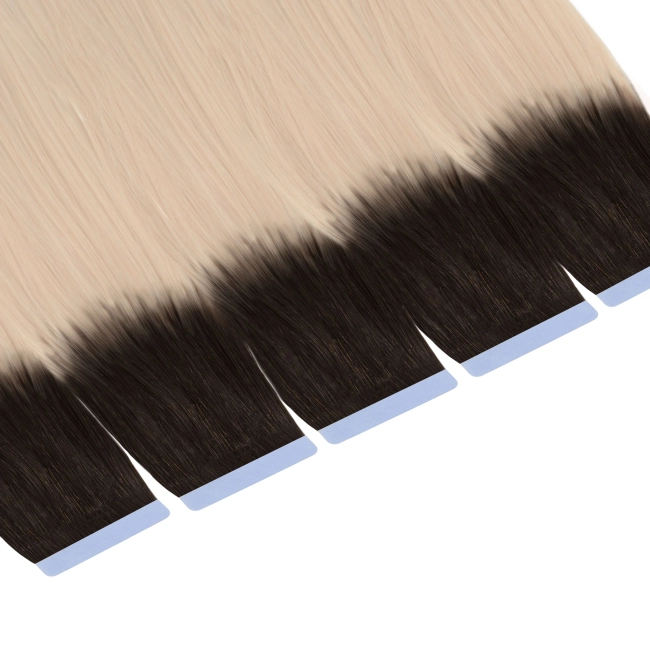 Włosy naturalne doczepiane Seria MAGIC Tape On Kanapki 40cm - Kolor Ombre #2/#18A