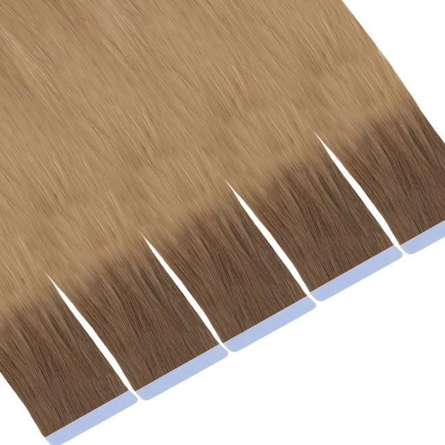 Włosy naturalne doczepiane Seria MAGIC Tape On Kanapki 60cm - Kolor Ombre #7/#12