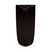 Włosy naturalne doczepiane Seria MAGIC Bezszwowe Ukryte Clip In 50cm 120 gram - Kolor #1B Ciemny Brąz