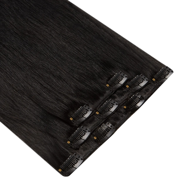 Włosy naturalne doczepiane Clip In 40cm 60 gram - kolor #1