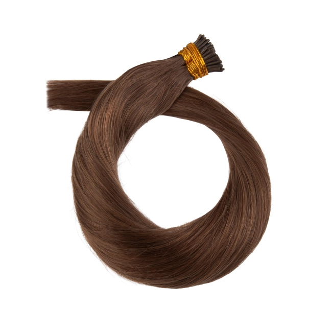 Włosy naturalne doczepiane na ringi 50cm 0,8g - kolor #6