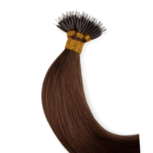 Włosy naturalne doczepiane na nano ringi 50cm 1g 20 sztuk  - kolor #4