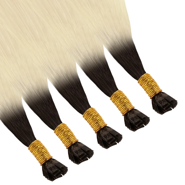 Włosy naturalne doczepiane Seria MAGIC Mini Bondes Flat 60cm 0,8g 20szt - Kolor Ombre #2/#613