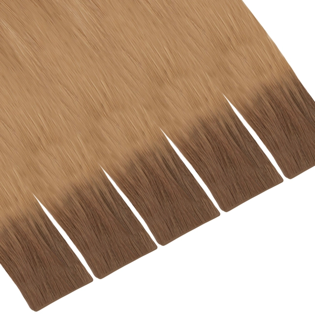 Włosy naturalne doczepiane Seria MAGIC Invisible Tape On 60cm - Kolor Ombre #7/#12