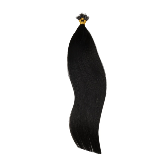 Włosy naturalne doczepiane na nano ringi 40cm 0,6g 20 sztuk  - kolor #1