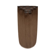 Włosy naturalne doczepiane Seria MAGIC Bezszwowe Ukryte Clip In 50cm 120 gram - Kolor #7 Naturalny Brąz