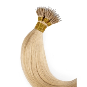 Włosy naturalne doczepiane na nano ringi 40cm 0,6g 20 sztuk  - kolor #24