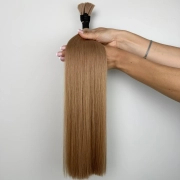 Włosy naturalne doczepiane Seria MAGIC Surowa kitka 50cm 25g - Kolor #12 Chłodny Brąz