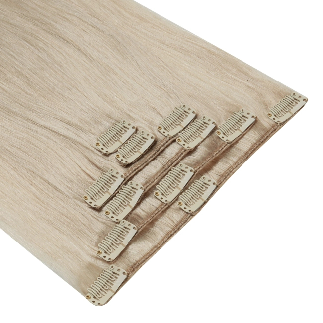 Włosy naturalne doczepiane Clip In 40cm 70 gram - kolor #Silver