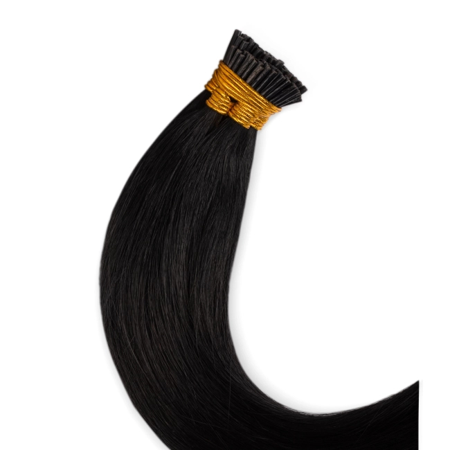 Włosy naturalne doczepiane na ringi 60cm 0,8g - kolor #1