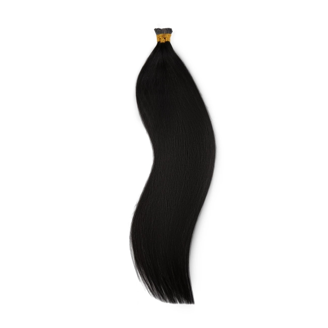 Włosy naturalne doczepiane na ringi 50cm 0,5g - kolor #1
