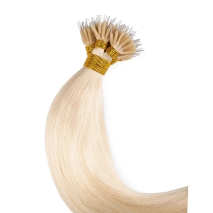 Włosy naturalne doczepiane na nano ringi 40cm 0,6g 20 sztuk  - kolor #60