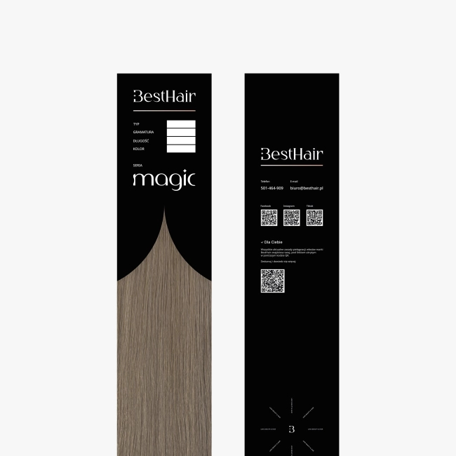 Włosy naturalne doczepiane Seria MAGIC Keratyna 50cm 0,8g 20szt - Kolor #8