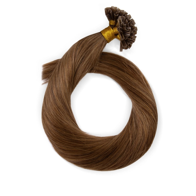 Włosy naturalne doczepiane na keratynę 40cm 0,6g 20 sztuk  - kolor #8