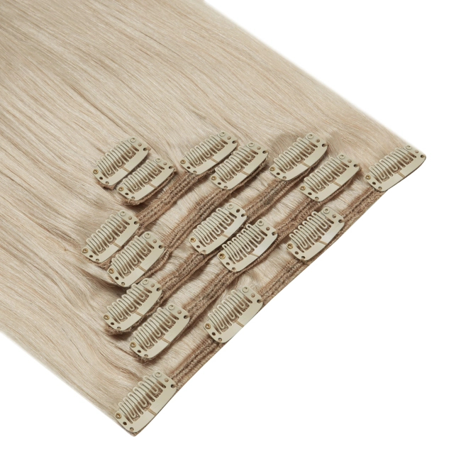 Włosy naturalne doczepiane Clip In 50cm 100 gram - kolor #Silver
