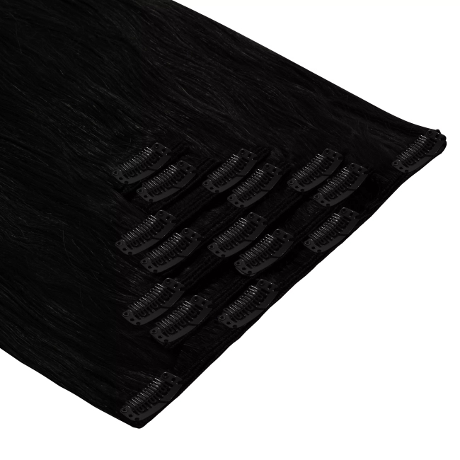 Włosy naturalne doczepiane Clip In 50cm 140 gram - kolor #1
