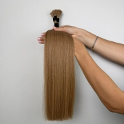 Włosy naturalne doczepiane Seria MAGIC Surowa kitka 50cm 25g - Kolor #8 Kawa