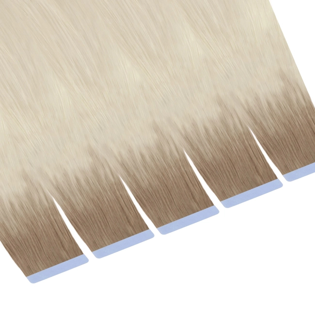 Włosy naturalne doczepiane Seria MAGIC Tape On Kanapki 50cm - Kolor Ombre #12/#1001
