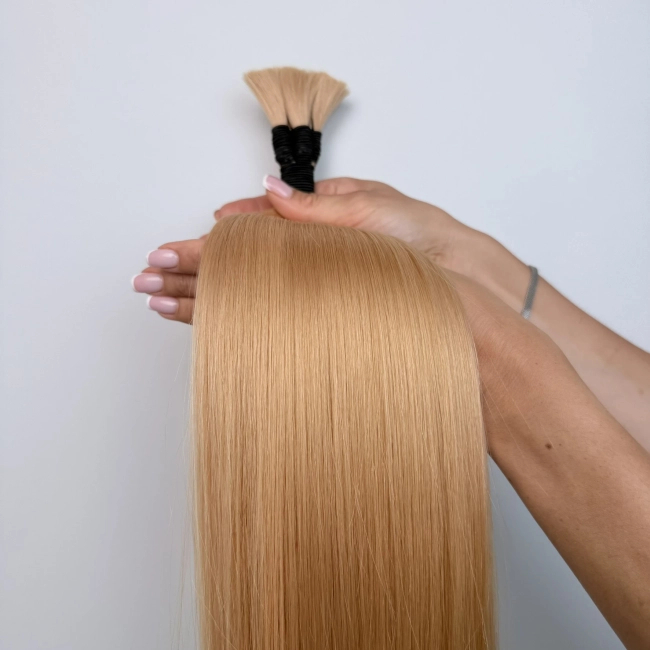 Włosy naturalne doczepiane Seria MAGIC Surowa kitka 50cm 25g - Kolor #24 Miodowy Blond