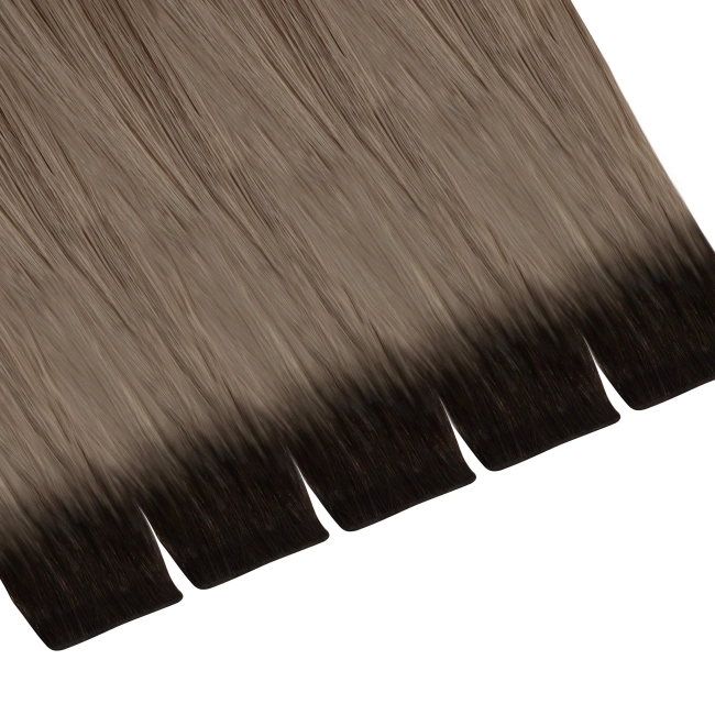 Włosy naturalne doczepiane Seria MAGIC Invisible Tape On 60cm - Kolor Ombre #1B/#8