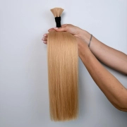 Włosy naturalne doczepiane Seria MAGIC Surowa kitka 60cm 25g - Kolor #24 Miodowy Blond